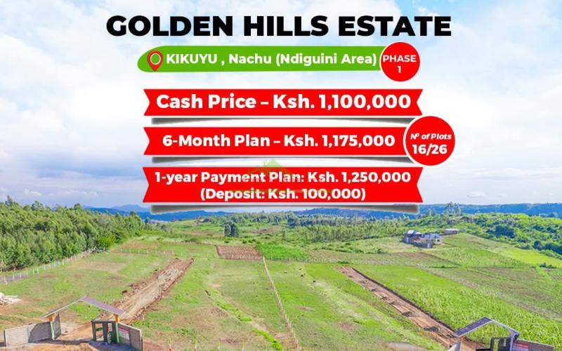 Prime residential plots fr sale in KIKUYU-NACHU-NDIGU-INI AREA