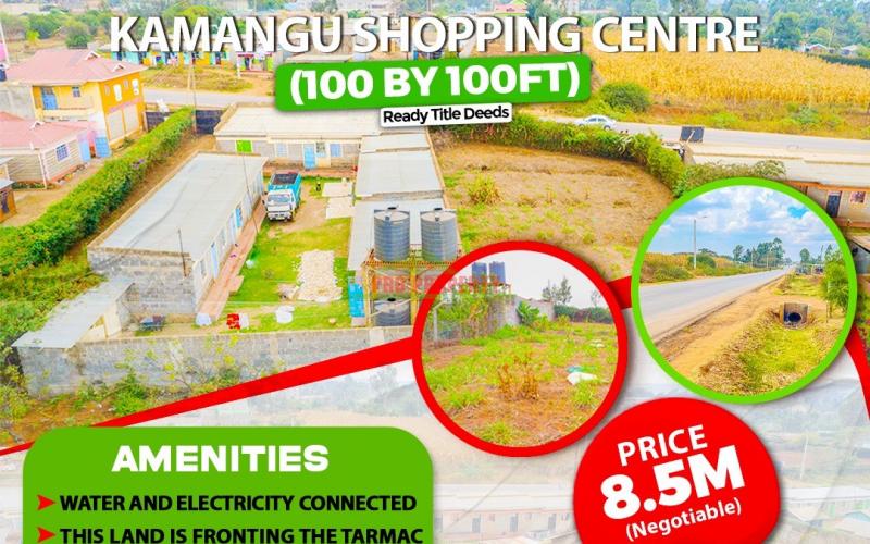 Prime 100 By 100ft Commercial Plots For Sale In Kamangu Shopping Center