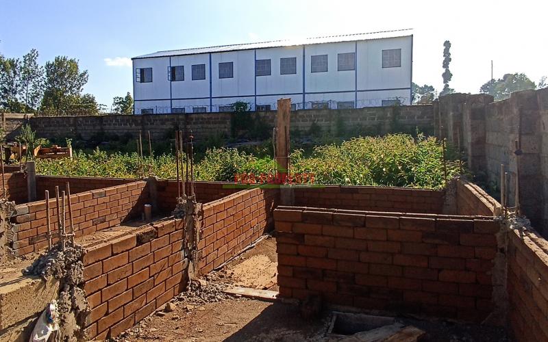 Commercial Plot For Sale Thogoto (with 4-floor Foundation For Bedsitters)